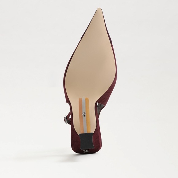Sam Edelman ODETTE CAP TOE SLINGBACK PUMP in Parisian Plum Suede | LIKE NEW - Picture 6 of 12